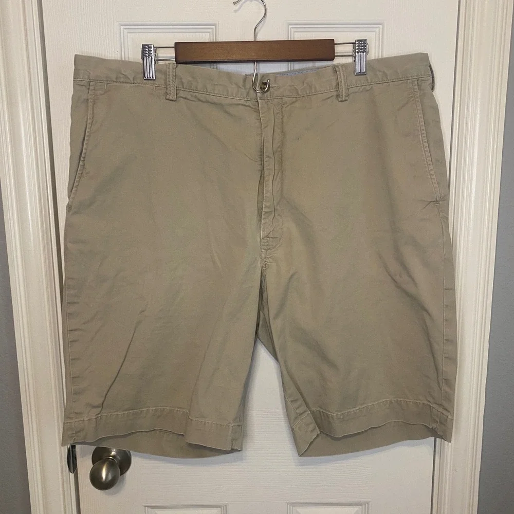 Polo Ralph Lauren Mens 42 Stretch Classic Fit Chino Shorts Khaki Tan Casual